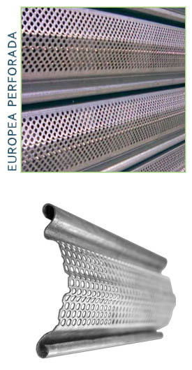 Cortina Metálica Europea Galvanizada Perforada