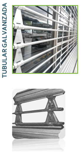 Cortina Metálica Tubular Galvanizada